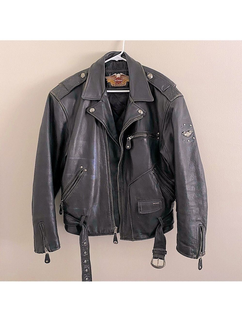 Vintage Harley Davidson leather coat